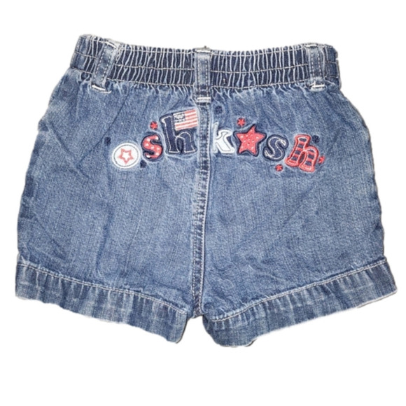 Oshkosh BGOSH Denim Shorts with OSHKOSH Embroidered on Back - Picture 2 of 3